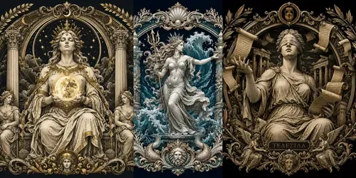 Mythic Marble Ornament Collections generated by chatgpt-image