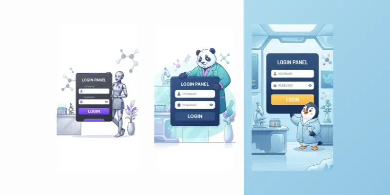 Scientific Login UI Characters generated by undefined