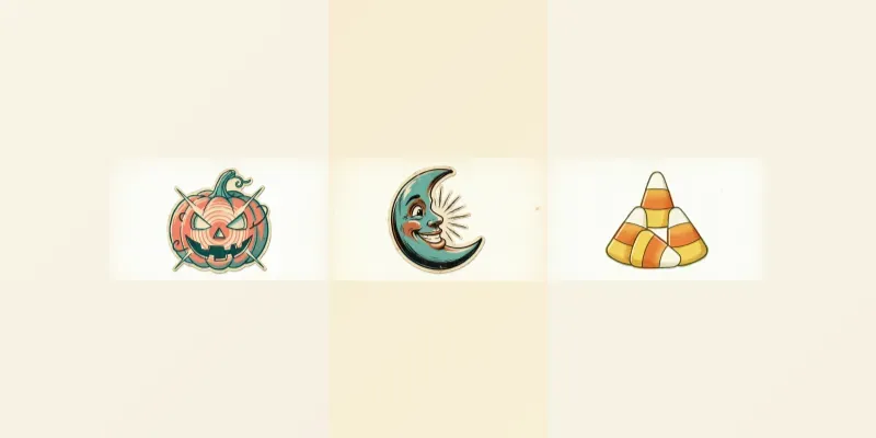 Retro Halloween Diecut Elements generated by undefined