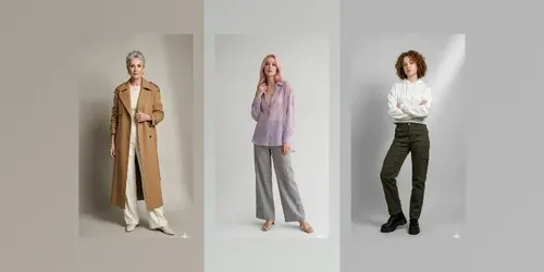 50 Female Fashion Templates generated by gemini-image