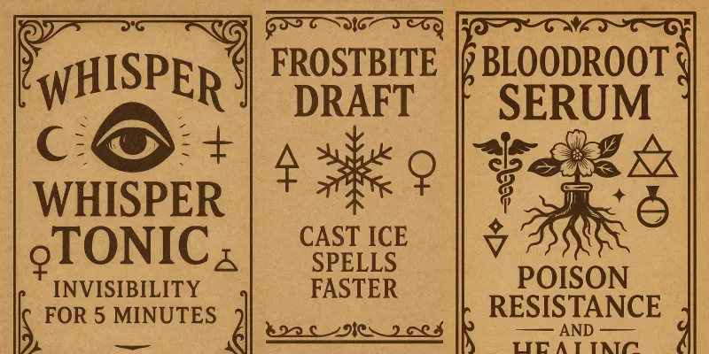 Fantasy Potion Label Design Pack generated by undefined