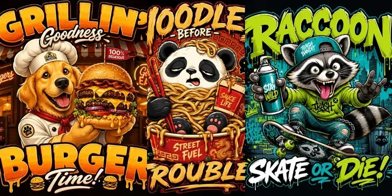 Funny Cartoon Character Posters generated by undefined