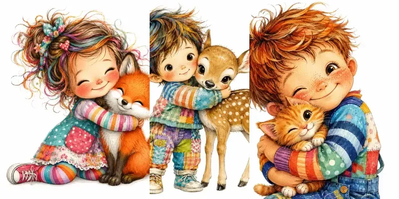 Quirky Watercolor Animal Clipart generated by undefined