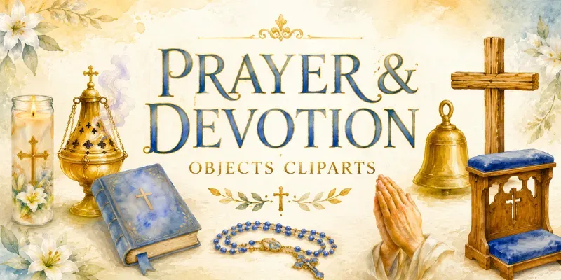 Prayer Devotion Objects Cliparts generated by undefined