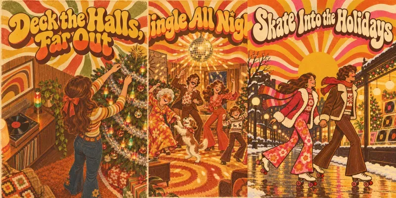 Groovy 70s Christmas Poster Generator