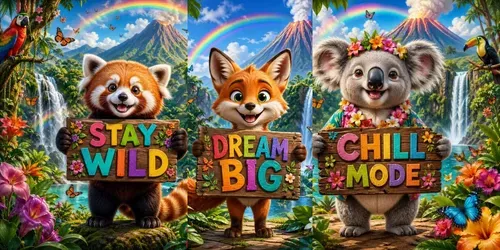 Tropical Animal Signs generated by chatgpt-image