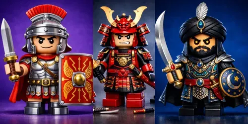 Ancient Warrior Brick Legends generated by chatgpt-image