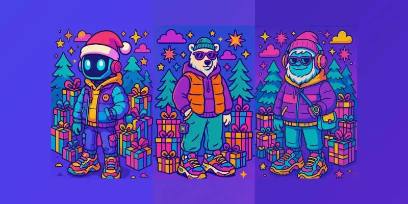 Electric Pop Festive Characters generated by undefined