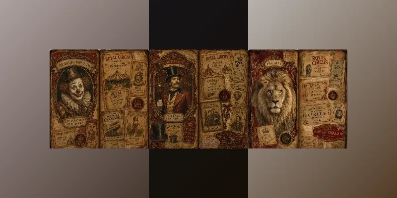 Vintage Circus Junk Journal Kits generated by undefined