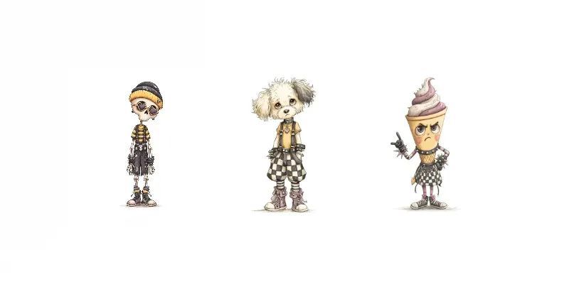 Summers Emo Kids And Animals generated by undefined