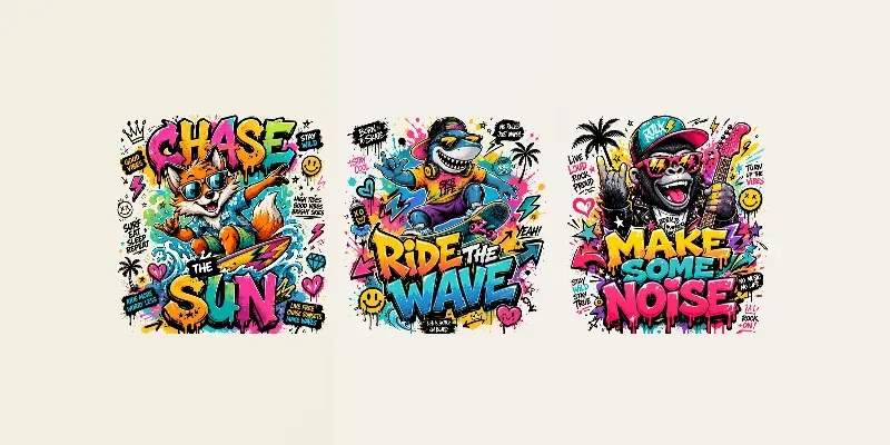 Vibrant Graffiti Tshirt Creators generated by undefined