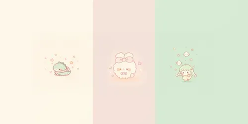 Pastel Kawaii Tiny Characters generated by midjourney