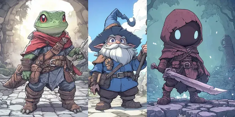 Fantasy Style Dnd Mmo Cartoon Game Art generated by undefined
