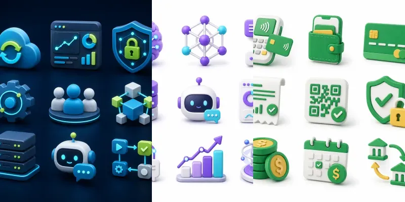 Premium 3D Saas Icon Set Generator generated by undefined