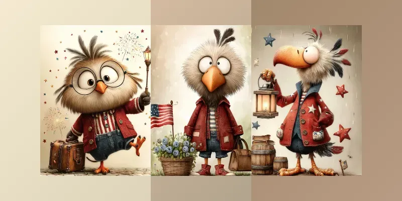 Vintage Americana Eagle Independence generated by undefined