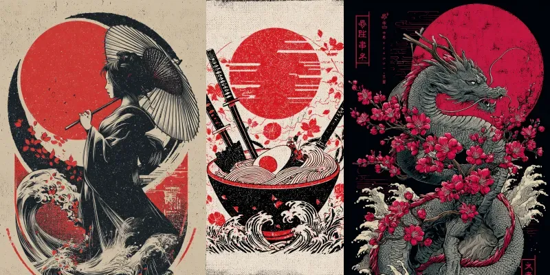 Japanese Aesthetic Tshirt Prints generated by undefined