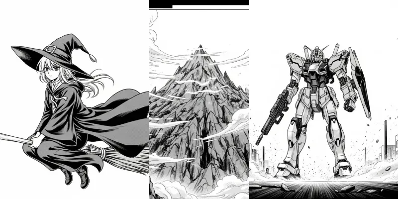 Classic Manga Portraits And Scenes generated by undefined
