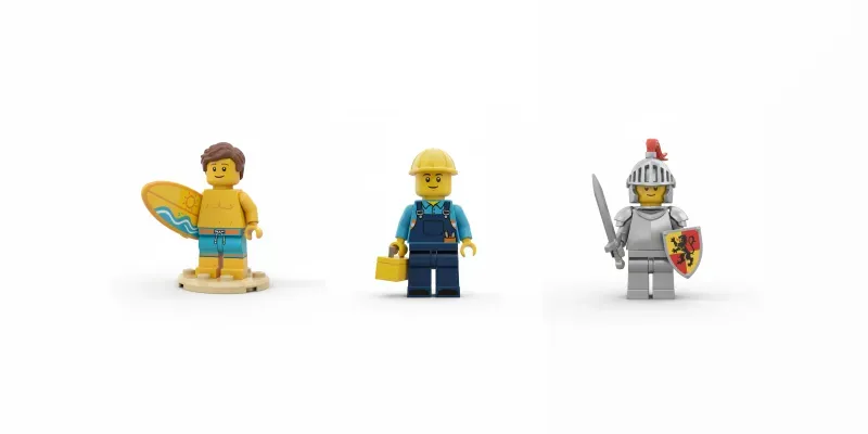 Stylized Lego Minifigure Characters generated by undefined