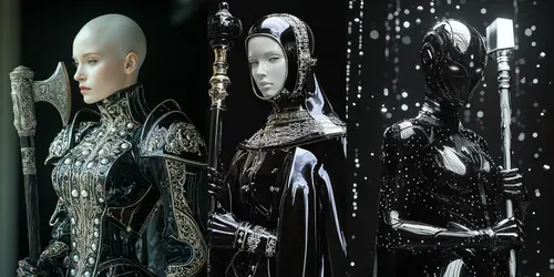 Obsidian Pearl Marquess Cyberpunk Art generated by midjourney