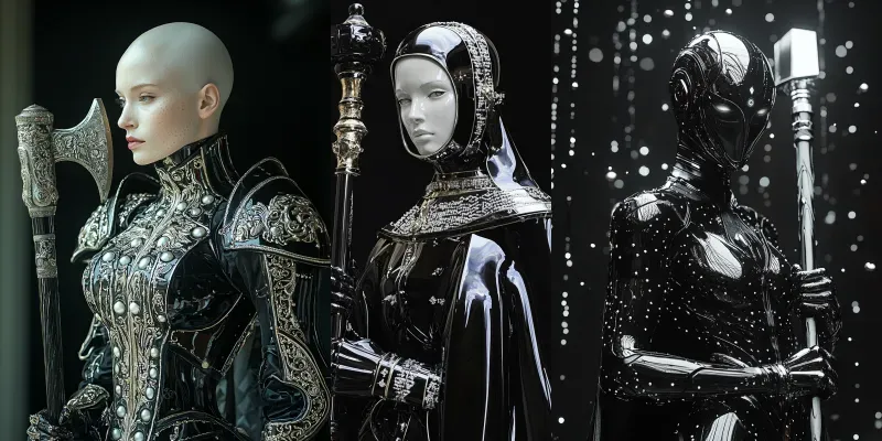 Obsidian Pearl Marquess Cyberpunk Art generated by undefined