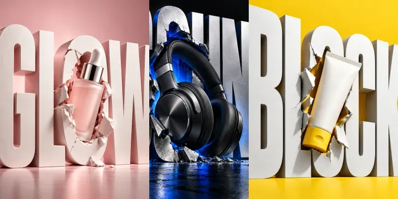 Breakout Typography Product Ads