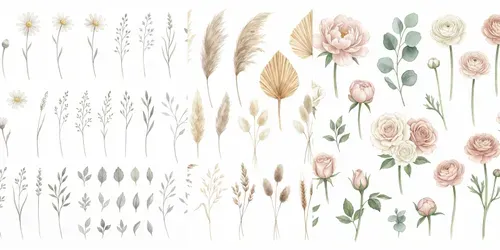 Minimalist Neutral Watercolor Florals generated by gemini-image