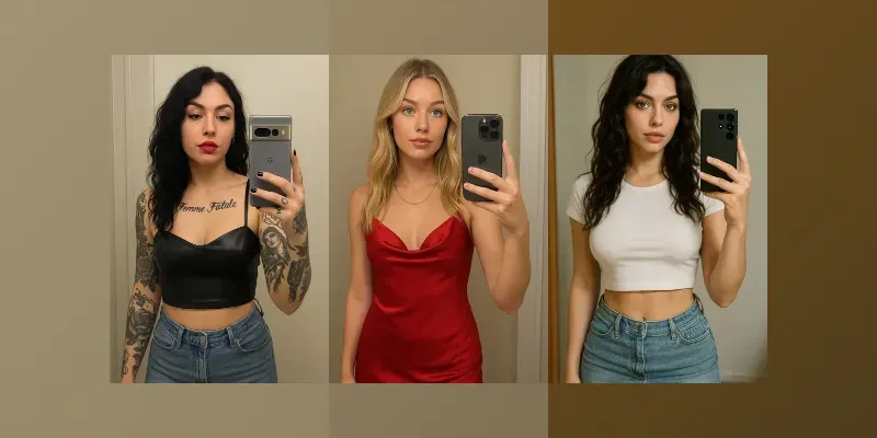 Realistic Mirror Selfie Women generated by undefined