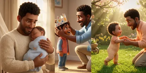 3D Fathers Love Bond Concepts generated by gemini-image