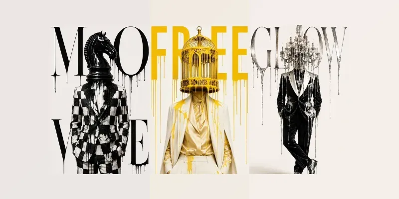 Editorial Dada Fashion Poster Art generated by undefined