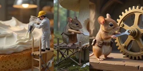 Tiny Creatures Workshop Videos generated by veo
