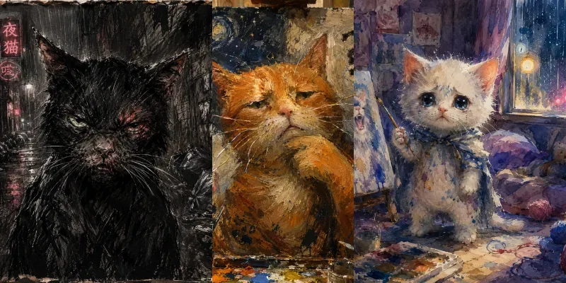 Emotional Cat Selfportrait Generator generated by undefined