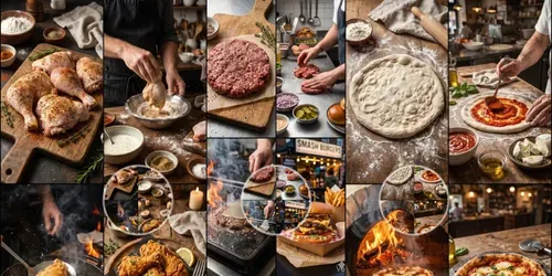 Four Panel Cooking Videos generated by veo