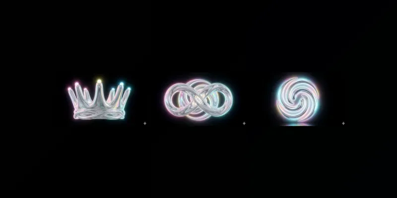 Holographic Neon Liquid Logos generated by undefined