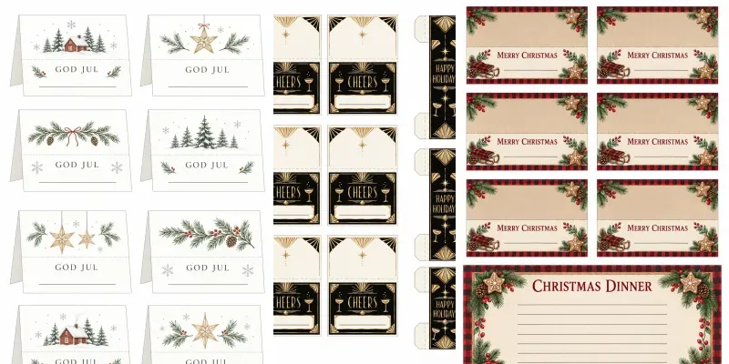 Christmas Dinner Table Printables