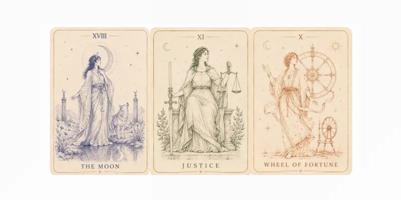 Modern Tarot Deck Face Cards generated by undefined