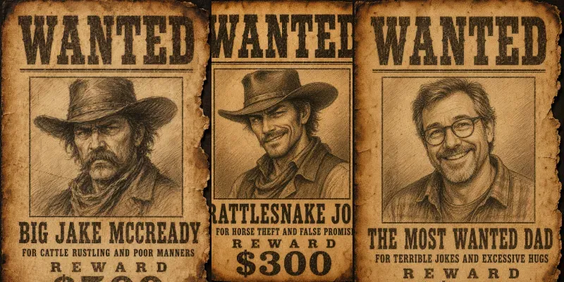 Wild West Wanted Poster Studios generated by undefined