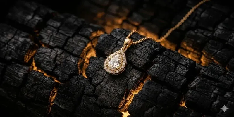 Dramatic Texture Jewelry Product Visuals generated by undefined