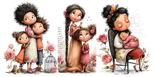 Mothers Day Victorian Mixed Media generated by midjourney