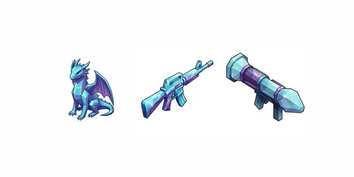 Crystal Lowpoly Arsenal Pack UIs generated by gemini-image