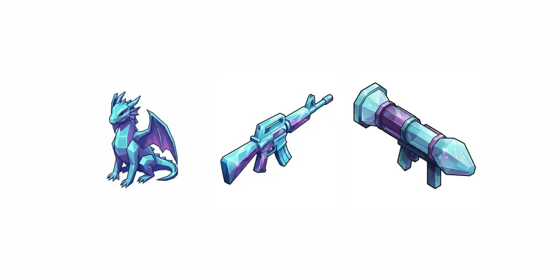Crystal Lowpoly Arsenal Pack UIs
