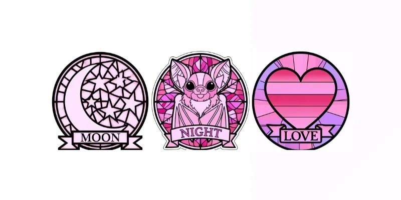 Stained Glass Emblem Stickers generated by undefined