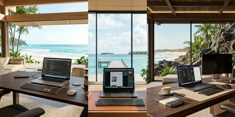 Luxury Nomad Workspace Visuals generated by undefined