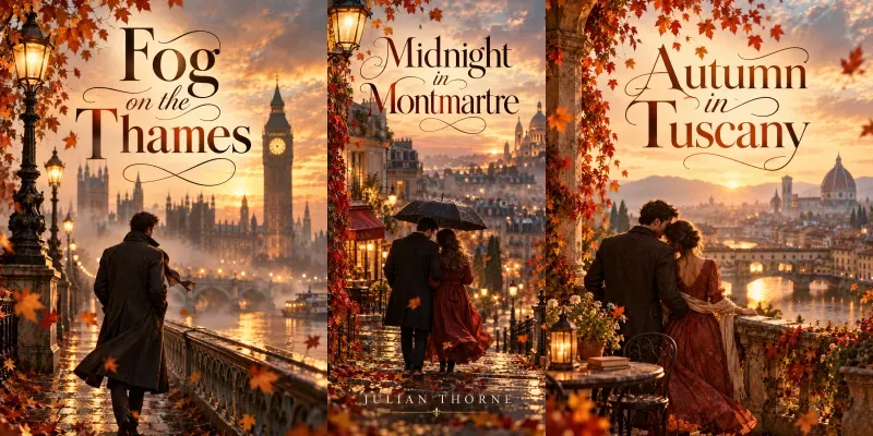 Atmospheric Autumn Romance Book Covers