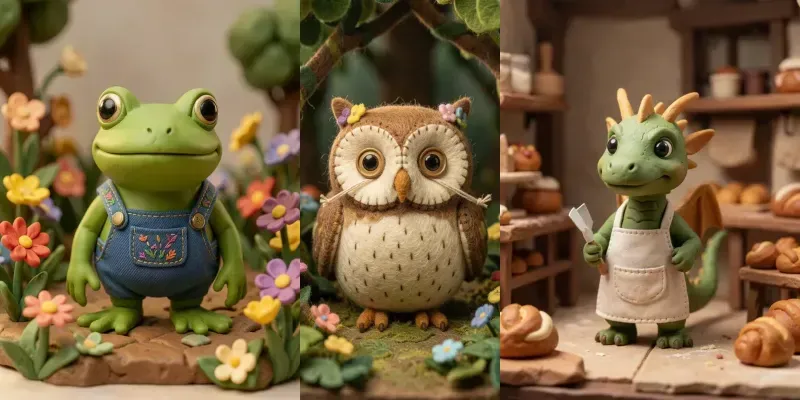 3D Felt Claymation Stop Motions generated by undefined
