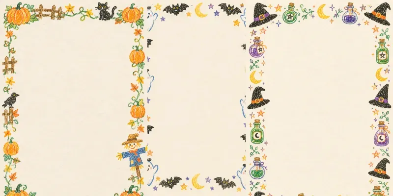 Halloween Crayon Journal Borders