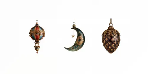 Victorian Christmas Ornament Cliparts generated by midjourney
