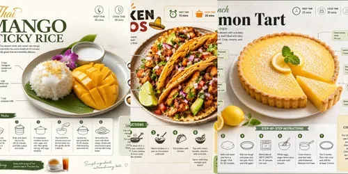 Modern Recipe Infographic Creators generated by chatgpt-image