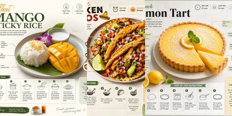 Modern Recipe Infographic Creators generated by undefined