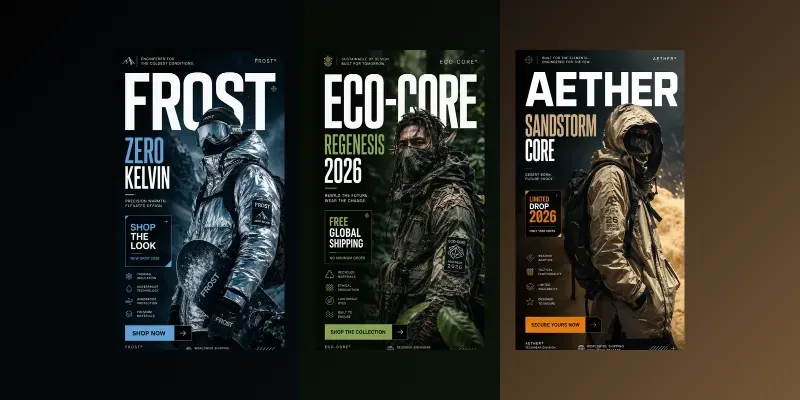 Elite Streetwear Swiss Grid Mobile Ads generated by undefined