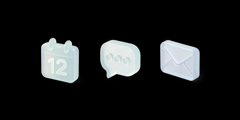 3D Frosted Glass Icons generated by undefined